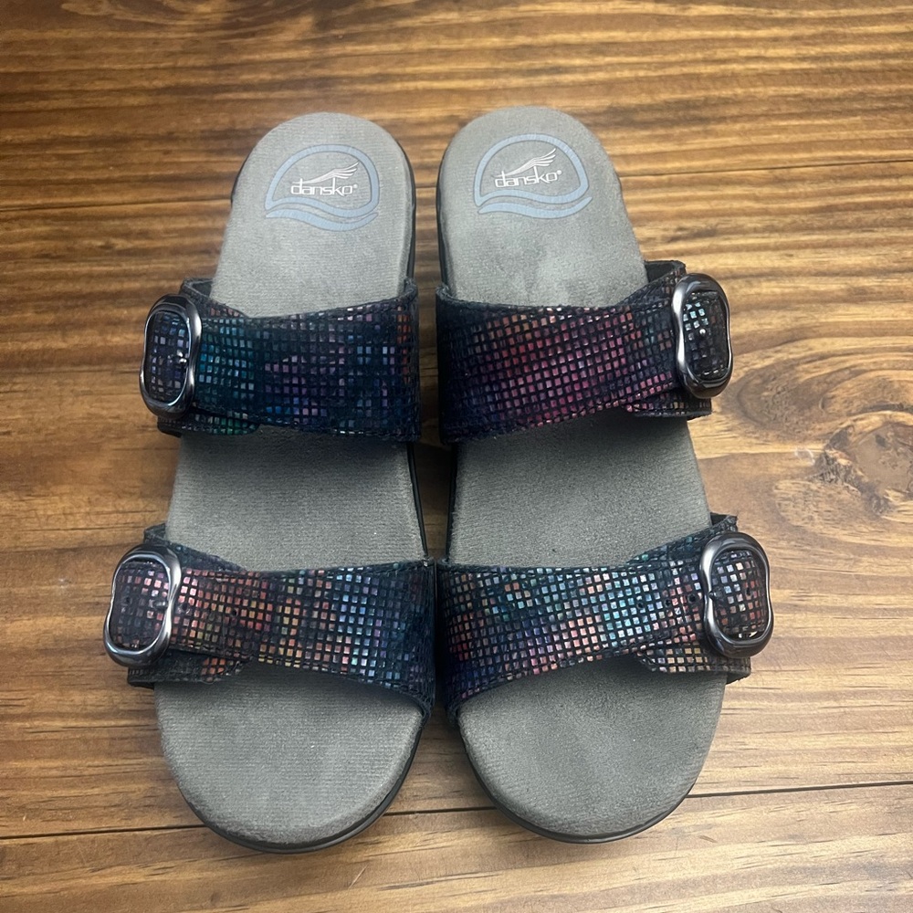 Dansko Sophie Stained Glass Sandals - size 7.5/8